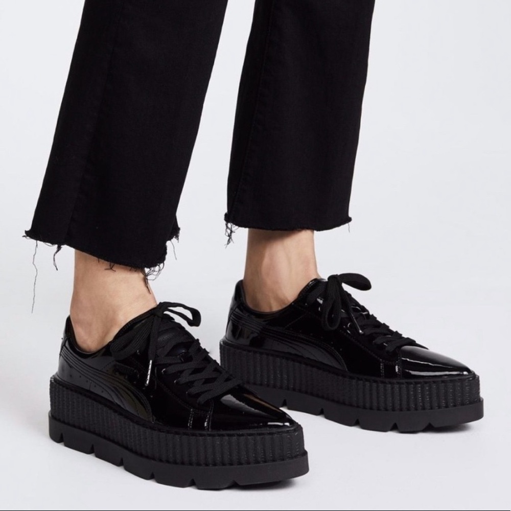 NEW FENTY x Puma Patent Creeper Platform Shoes Sz8